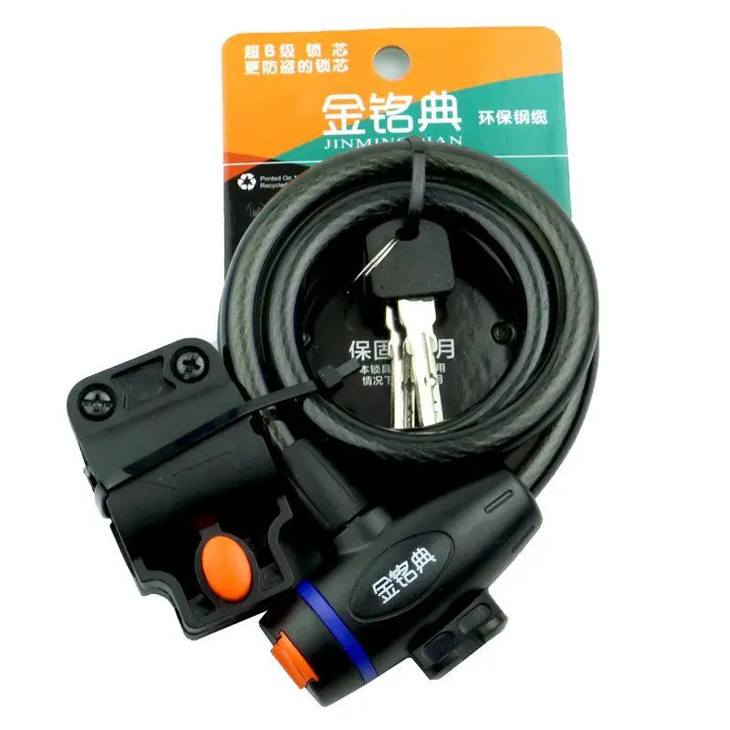 

Bike Lock Bicycle Security Lock Steel Cable Spiral Bike Cycling Bicycle Lock