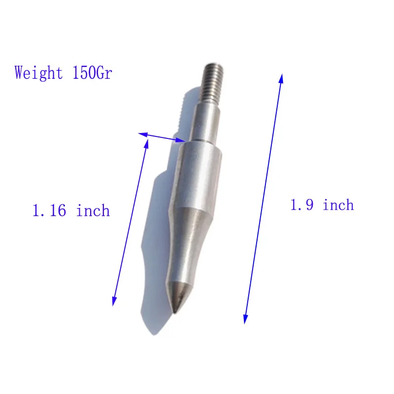 12 шт. 150 зерна стрельбы из лука стрелы стальные стрелы для охоты стрельбы спорта на открытом воздухе практики высокого качества