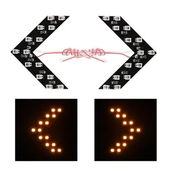 

2x Car Auto Side Rear View Mirror 14-SMD LED Lamp Turn Signal Light Accessories G6KC