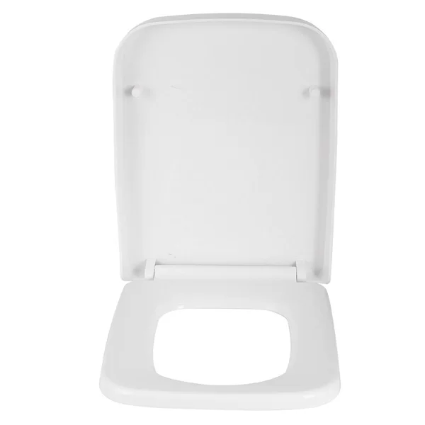 Белое квадратное сиденье для унитаза мягкое закрытое быстросъемное обертывание сверху Fix NCG 199