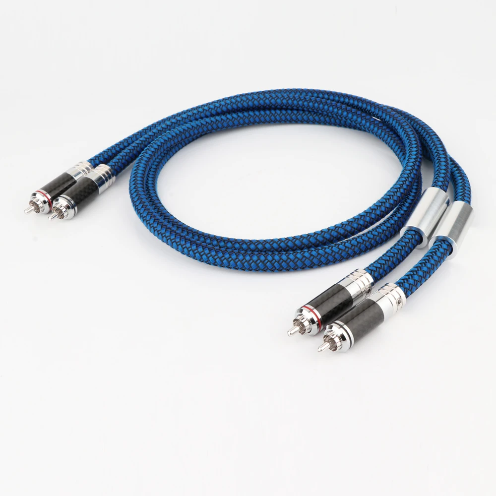 ST-48B 6N медный посеребренный 2RCA штекер к кабель для подключения Hifi аудио 2328 Hi-Fi
