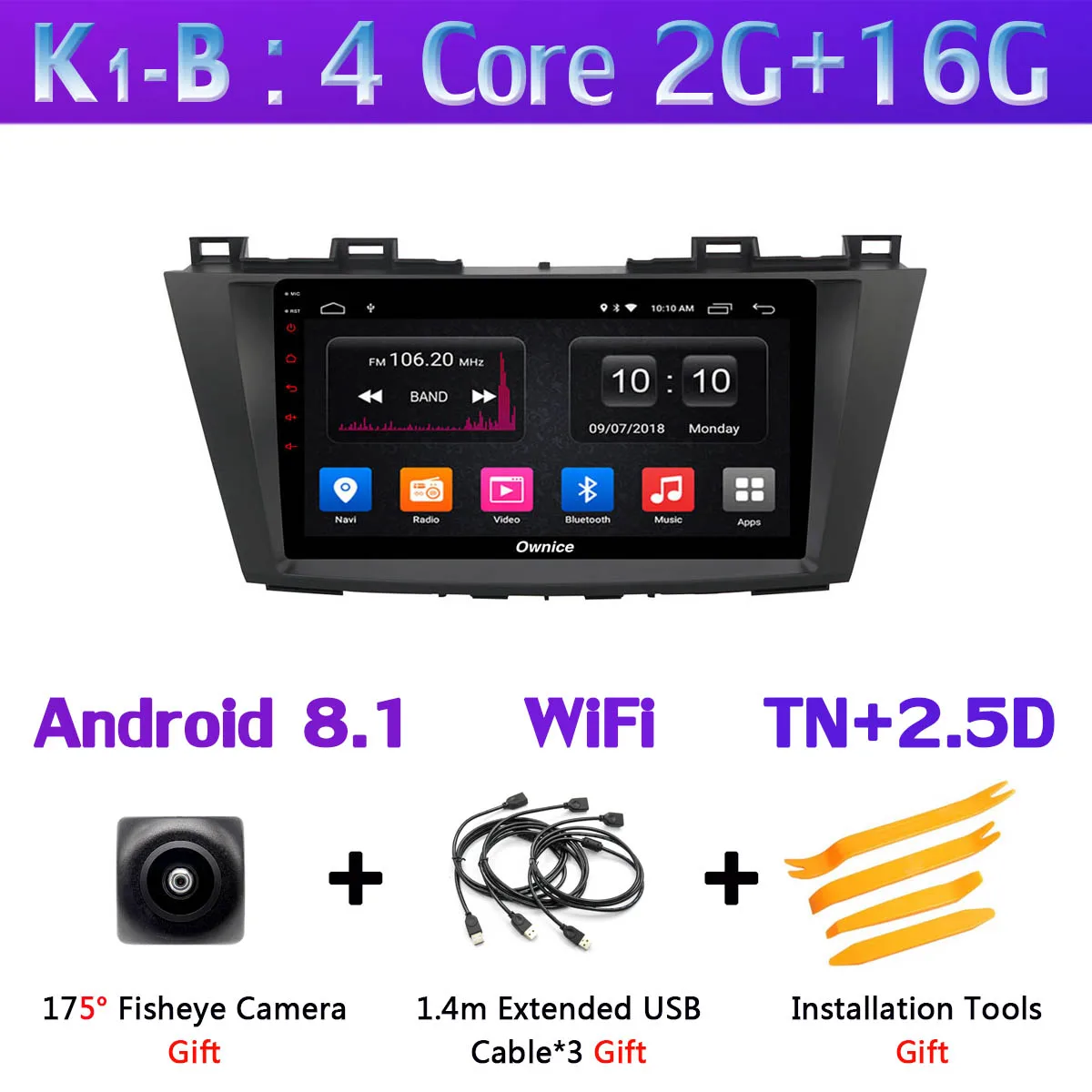 " 360 ° панорамный Android автомобильный DVD gps Мультимедиа для Мазда 5 2010 2011 2012 2013 Premacy автомобильный Радио DSP CarPlay 4G LTE - Цвет: K1-B