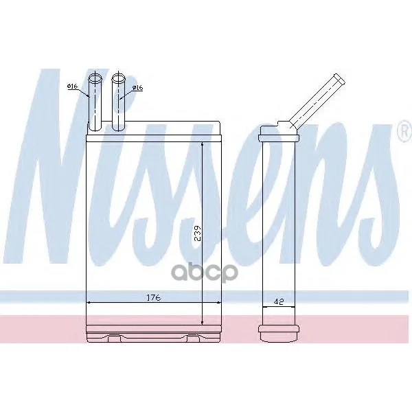 Радиатор Отопителя Volvo S90/V90 2.9 97-98 Nissens 73642 Nissens арт. 73642