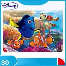 Дисней 30 шт. принцесса замороженный Микки деревянная коробка головоломка Раннее Образование Дети Нижняя коробка головоломки игрушки для детей