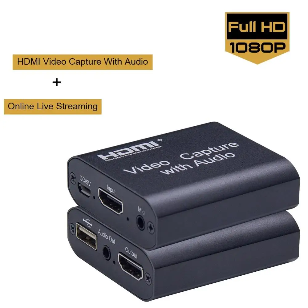 

1080P 4K HDMI video device HDMI to USB 2.0 video card dongle recording real-time streaming local loop transmission