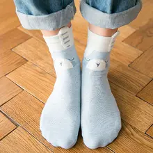 5 пар носков в японском стиле; носки с героями мультфильмов; милые носки с ушками животных; осенние хлопковые носки