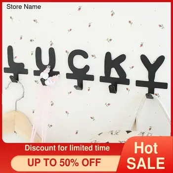 

Alphabet Nail - Free Glue Hook Kitchen Paste Single Hook Kitchen Bathroom Creative English Alphabet Hook HOME LOVE FAMILY BCD