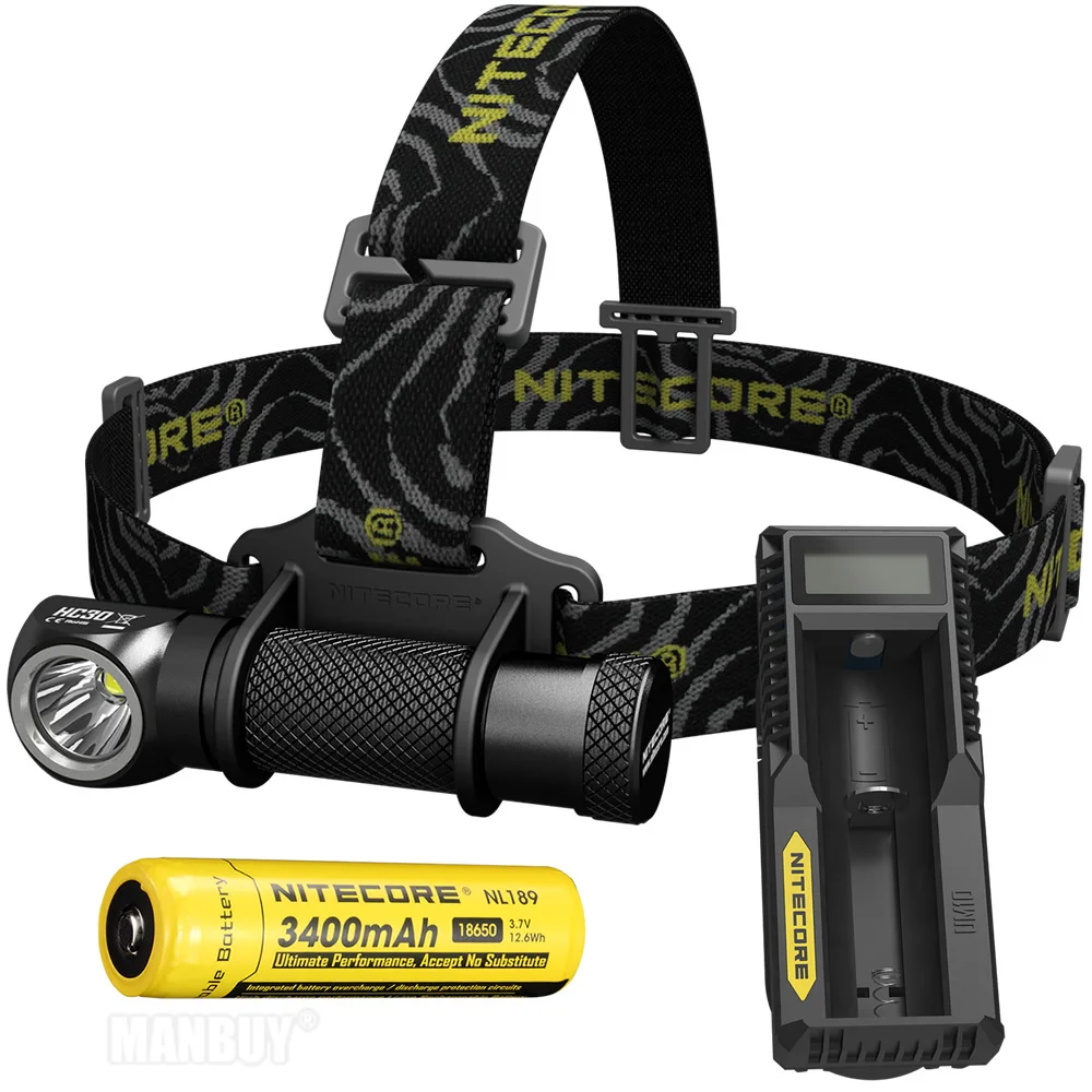 Скидка Бесплатная доставка NITECORE HC30 налобный фонарь + зарядное устройство UM10 18650