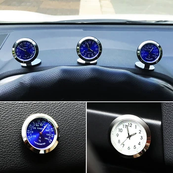 

Car Clock Ornament Creative Luminous Clock Thermometer Automobile Auto Interior Digital Pointer Watch Decoration Car Accessories