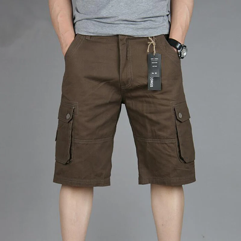 Cargo Shorts Men Summer Casual Mulit-Pocket Shorts 2019 Men Joggers Shorts Trousers Men Breathable Big Tall 42 44 46 Large Size