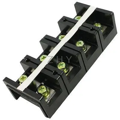 

Dual Rows 4 Position Terminal Barrier Blocks Connector 200A w Cover
