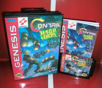 

Contra Hard Corps NTSC-U US Cover with Box and Manual For Sega Megadrive Genesis Video Game Console 16 bit MD card