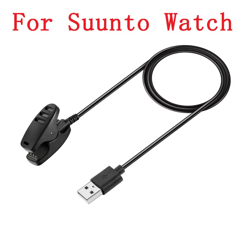 Портативный черный Зарядное устройство USB кабель для Suunto 1/2/3 Смарт часы быстрой
