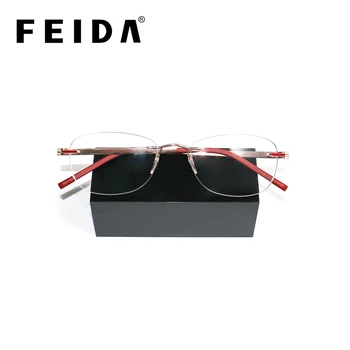 

Rimless Titanium Eyeglasses Women Flexible Optical Prescription Spectacle Frameless Glasses Eye glasses