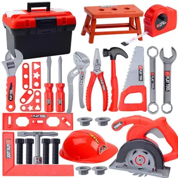 

Kids Toolbox Kit Educational Toys Simulation Repair Tools Toys Drill Plastic Game Learning Engineering Puzzle Toys Gifts For Boy