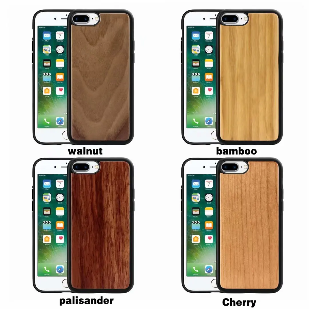 iphone 8 plus case 100% Natural Bamboo Wooden Hard Cover For iPhone 12 11 Pro Max XS XR mini 7 8 Plus Real Walnut palisander Cherry Wood Skin Cases iphone 8 plus silicone case