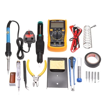 

60W 110V/220V Electric Soldering Iron Kit with Adjustable Temperature Welding Iron Electronic Repair Welding Tool