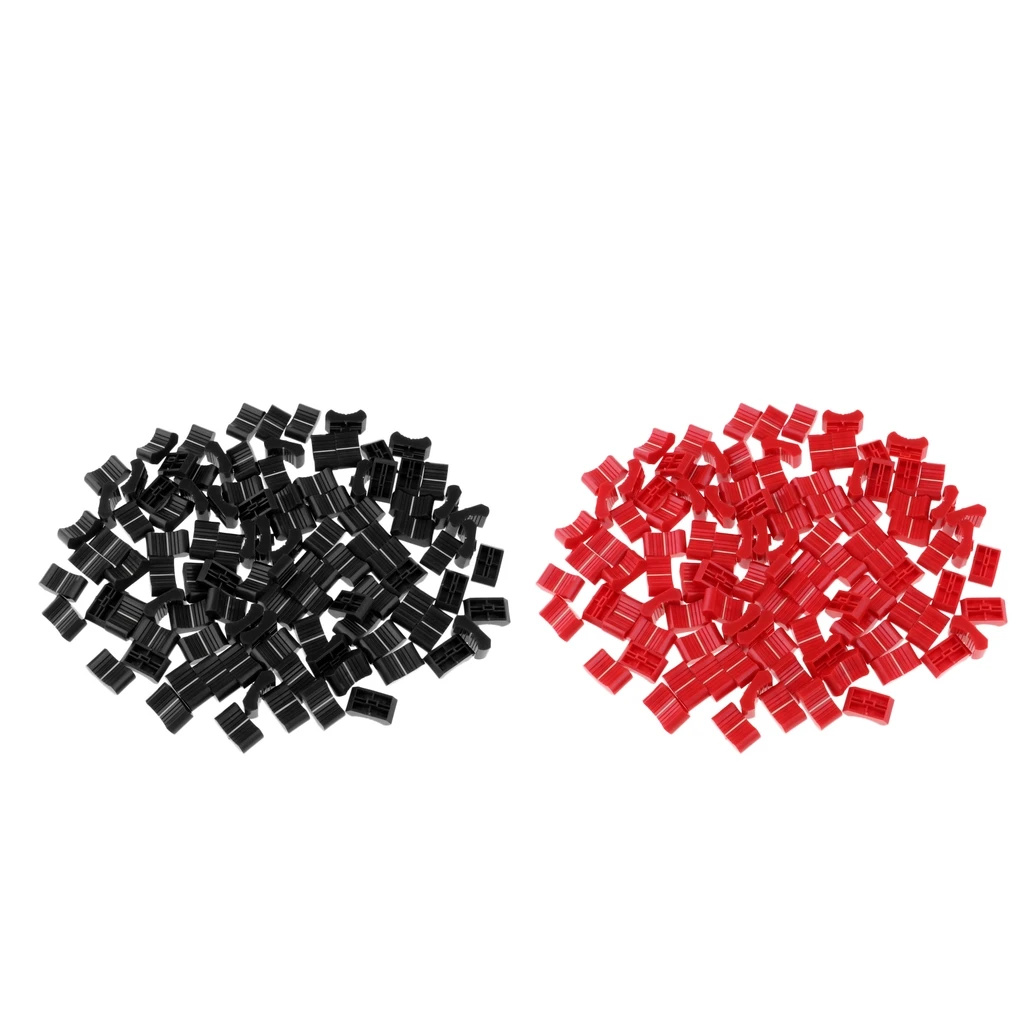 200 Pieces Touch Sensitive Slider Mixer Fader Knob Caps 4mm Slot