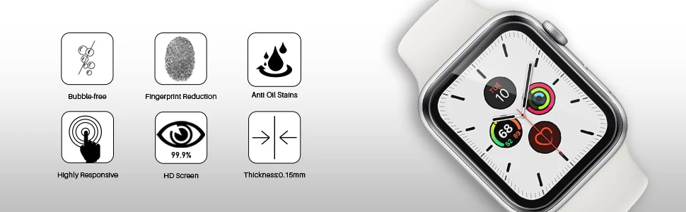 Мягкая Гидрогелевая защитная пленка на весь экран для Apple Watch 38 мм 42 мм серия 3 2 1 для iWatch 40 мм 44 мм серия 4 5 TPU HD прозрачная пленка
