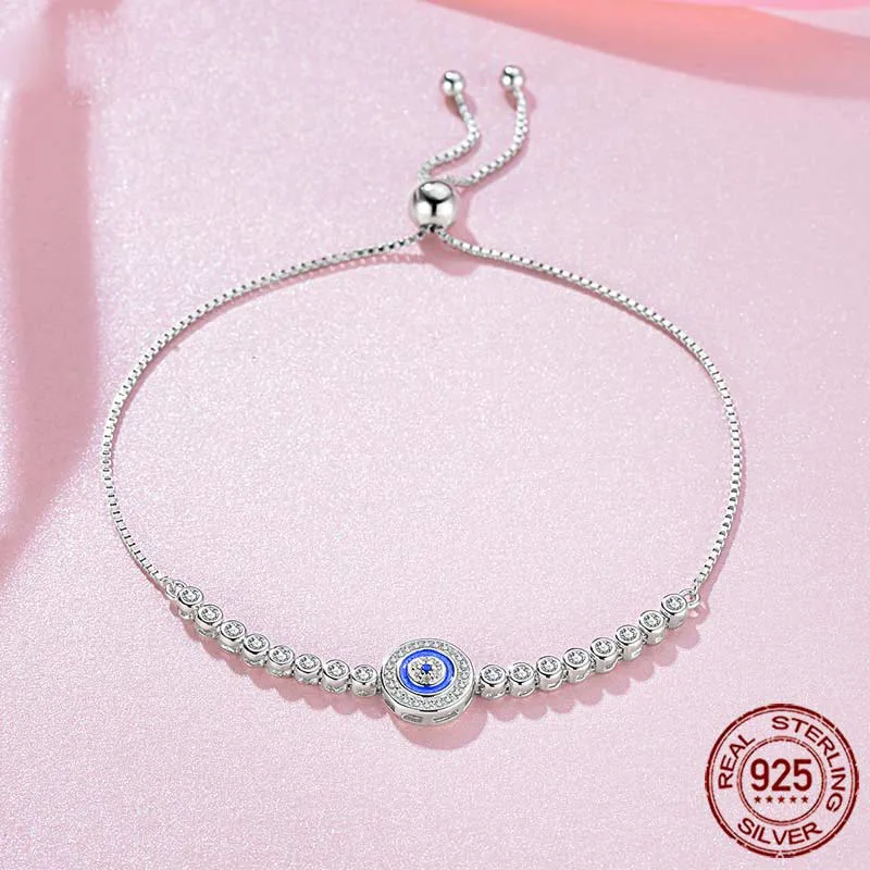 Летняя коллекция голубой браслет Lucky Eye от TONGZHE серебряные браслеты 925 пробы