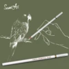 SeamiArt 3Pcs White Soft/Medium/Hard Charcoal Pencil for Sketch Carbon Pen Sketch Art Tools Office School Supplies Pencils 3