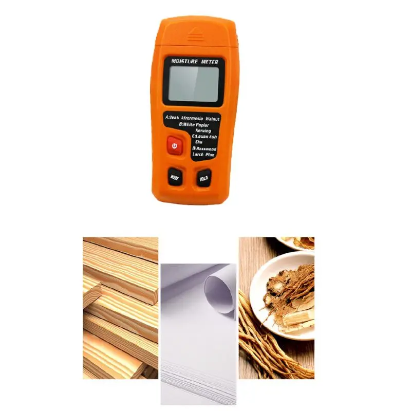 

OOTDTY 0-99.9% Handheld Digital Wood Moisture Meter Humidity Tester for Firewood Paper