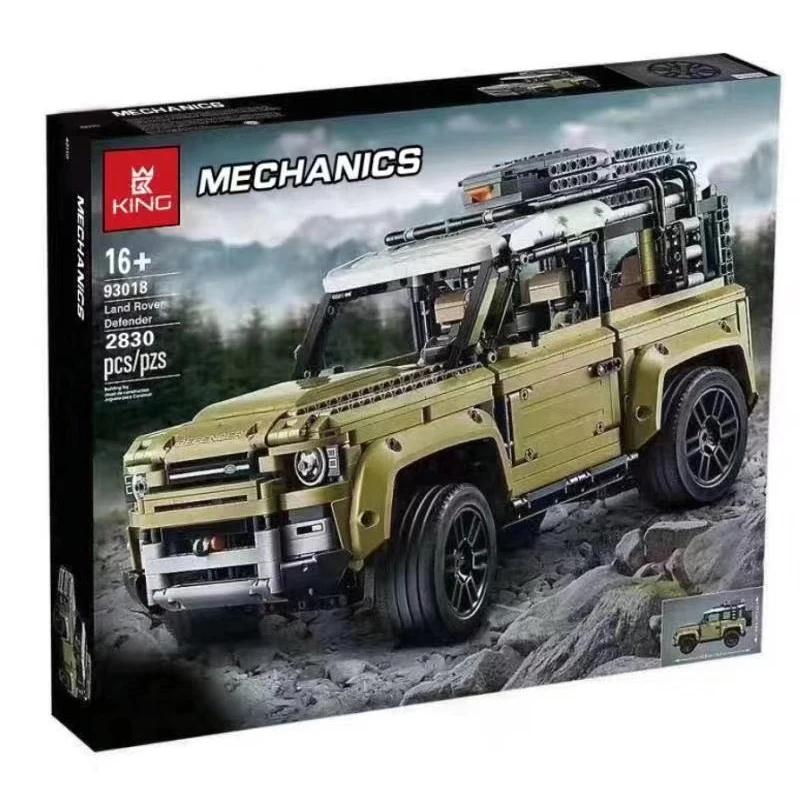 Technic автомобильные игрушки, совместимые 42110 Land Rover Defender с двигателем в сборе, модель автомобиля, строительные блоки, кирпичи, детские рождественские игрушки