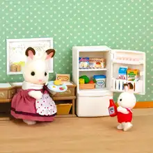 Семейный 1:12 набор мебели с лесным животным, игрушки для дома, виллы, мини-набор для спальни, мини мебель для гостиной, игрушки, подарки