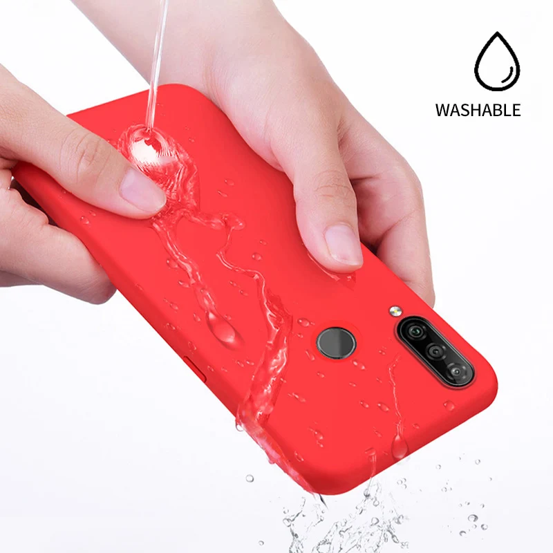 Для huawei P30 P20 Lite чехол из жидкого силикона мягкая задняя крышка для huawei P30 Pro mate 20 30 Lite Honor 8X V30 Pro Nova 6 SE чехол