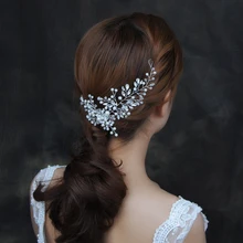 TRiXY H84 Стразы Свадебная расческа для волос Свадебные аксессуары для волос заколка для волос шпильки для женщин жемчужные украшения для невесты головной убор украшения