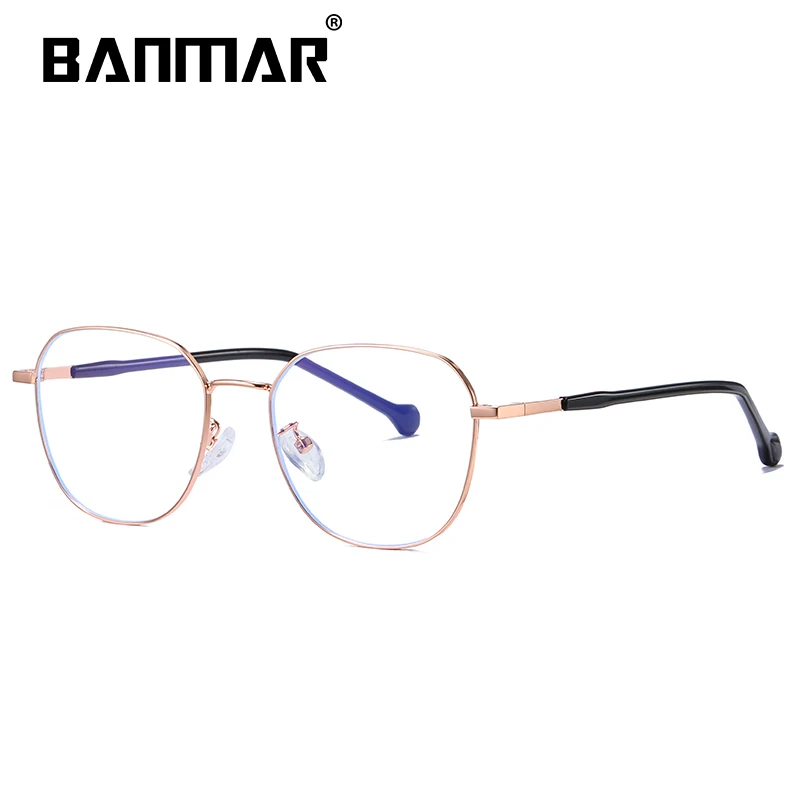 BANMAR компьютерные очки против голубого излучения, анти-синий светильник, оптические очки для глаз, игровые очки, Анти-усталость 2108 - Цвет оправы: ROSE GOLD