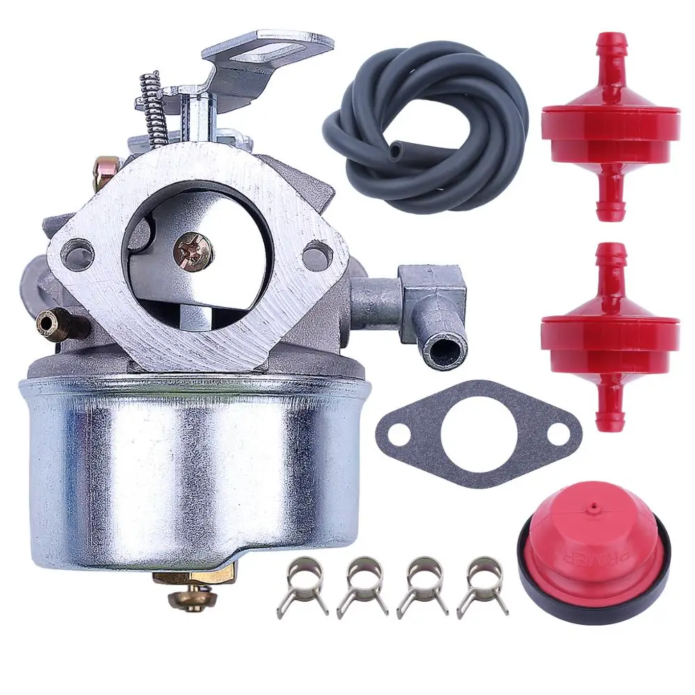 Carburetor For Tecumseh 640298 Kit w Fuel Filter Line Oregon 50-666 OHSK70 OH195SA Engines 5.5hp 7hp Models Snow Blowers | Инструменты