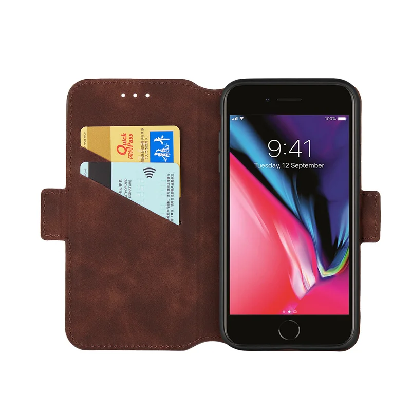 Темно-коричневый Мужской винтажный чехол из натуральной кожи для IPhone 11 Pro X XR MAX 7 8 6 6S Plus Роскошный ультра тонкий Ретро винтажный Чехол
