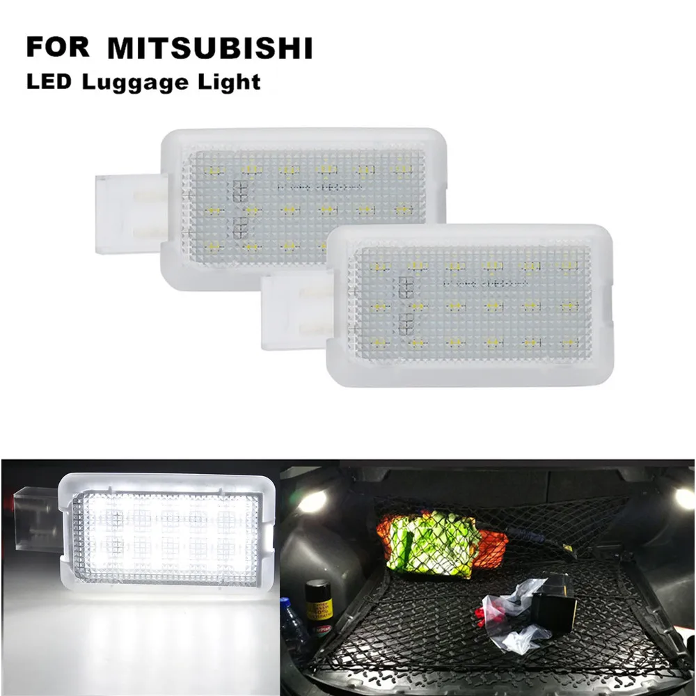 

2PCS 3W 12V Clear Xenon White LED Interior Footwell compartment Luggage Trunk Boot Glove Box Lamp Light For MISTUBISHI ASX