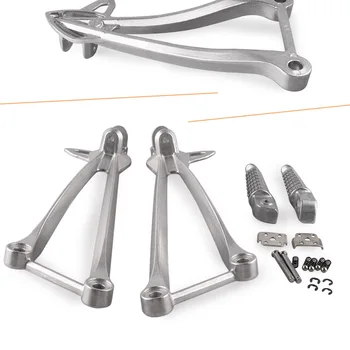 

Motorcycle Passenger Rear Foot Pegs Footrest Brackets for KAWASAKI ZX6R 2009-2011 & ZX10R 2008-2010 Aluminum Alloy