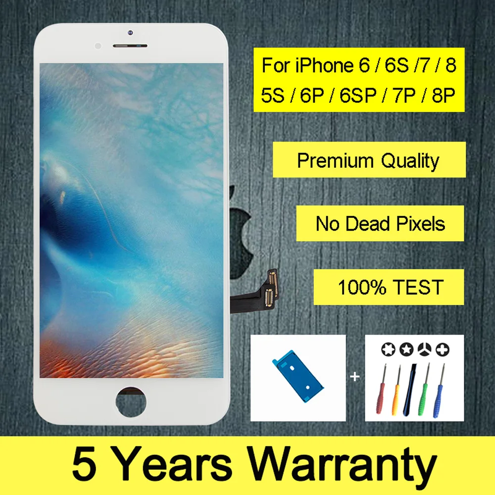 Высококачественный ЖК дисплей для iPhone 7 6 6s 8 plus с сенсорным экраном 3D сенсорный 4s 5