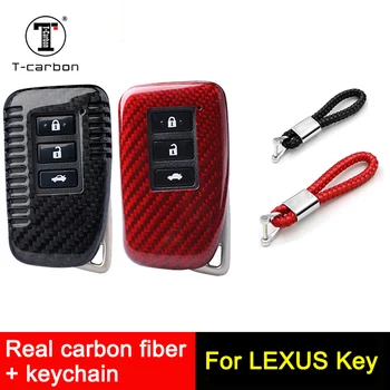 

Pure real Carbon Fiber Remote Control Car Keychain Key Cover Case For Lexus RX270 NX200 CT IS ES GS RX GX 2 3 Button Smart Key