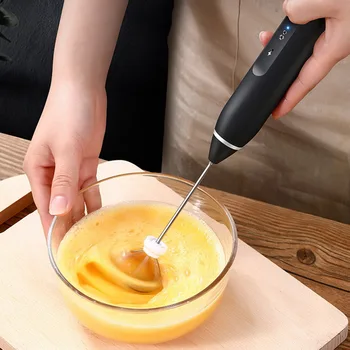 

Rechargeable Mini Mixer Milk Foamer Cream Frother Drink Whisk Cooking Coffee Mixer Hand Hold Stirrer Eggbeater Kitchen Tools