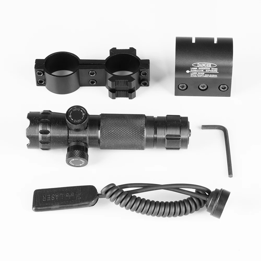 Tactical Laser Pointer Mount Green Red Dot Laser Sight Rifle Hunting Scope 20mm Airsoftsport Rail Barrel Pressure Switch Mount