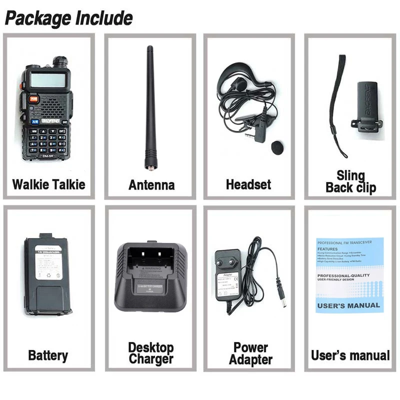 Baofeng, UV-5R, 8 Вт, Двухдиапазонная рация, VHF UHF, двухстороннее радио UV 5R Ham, HF трансивер CB, радио UV 5R, охотничье радио, Comunicador