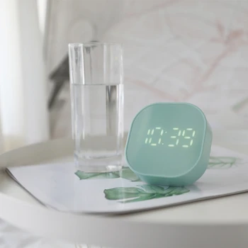 

Timed ligent Small Alarm Clock Mini Cartoon Simple Digital Clock Bedside Luminous Electronic Clock