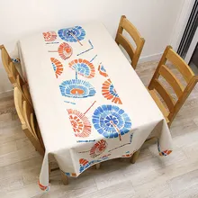 040Geometric Painted Cotton Linen Tablecloth National Wind Table Mat Coffee Table Cloth Rectangular Cloth Tablecloth Good New national wind tablecloth cotton linen sunflower multifunctional table cloth home dinner decoration rectangular table cover