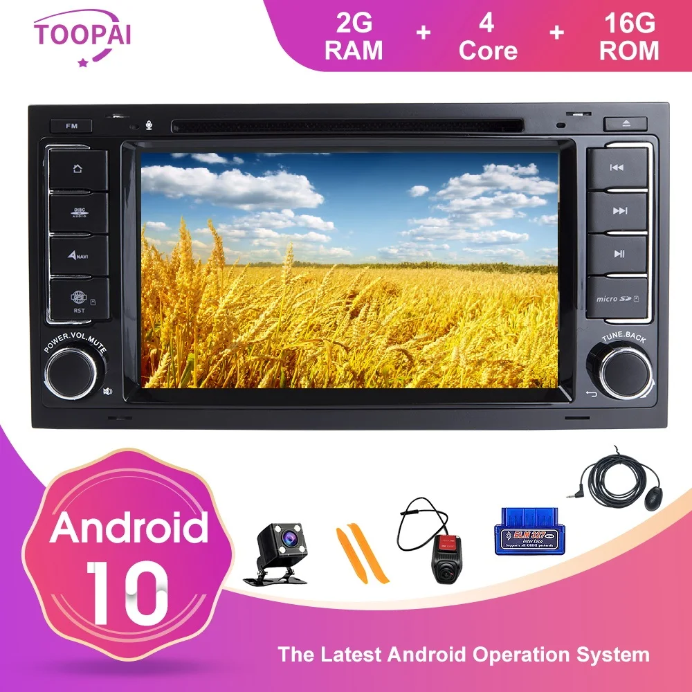 Мультимедийный плеер TOOPAI мультимедийная система на Android 10 с GPS DVD SWC IPS для VW Volkswagen