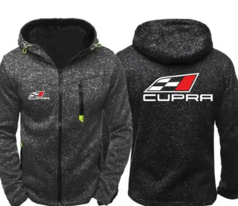 Cupra-Sudadera con capucha de manga larga para hombre, chaqueta con cremallera, diseño de logotipo de coche, Casual, Hip-Hop, Harajuku, 2020