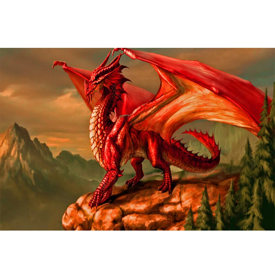 Diamond Art scarlet Dragon Diamond Painting Kits for Adults Kids