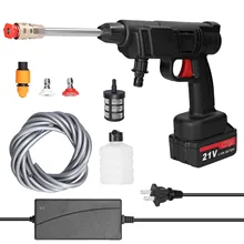  High Pressure Car Wash Tool Cordless Water Gun Household Cleaner Vehicle Cleaning Machine Automobile Washer with Foam Bottle 