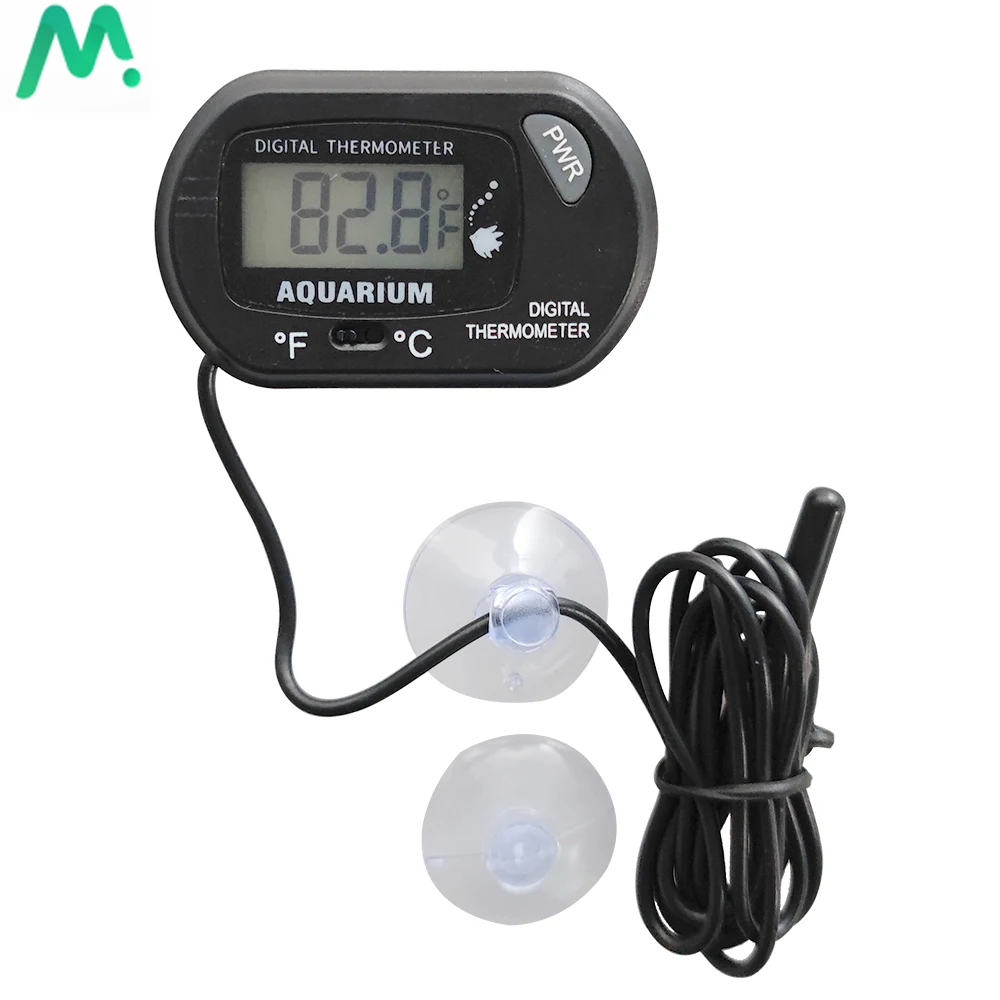 Aquarium Thermometer Digital LCD Waterproof For Fish Tank