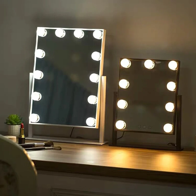

Hollywood Style Makeup Vanity Mirror with Lights 12x3W Dimmable LEDs with Touch Control Tabletop Lighted Cosmetic Mirrors