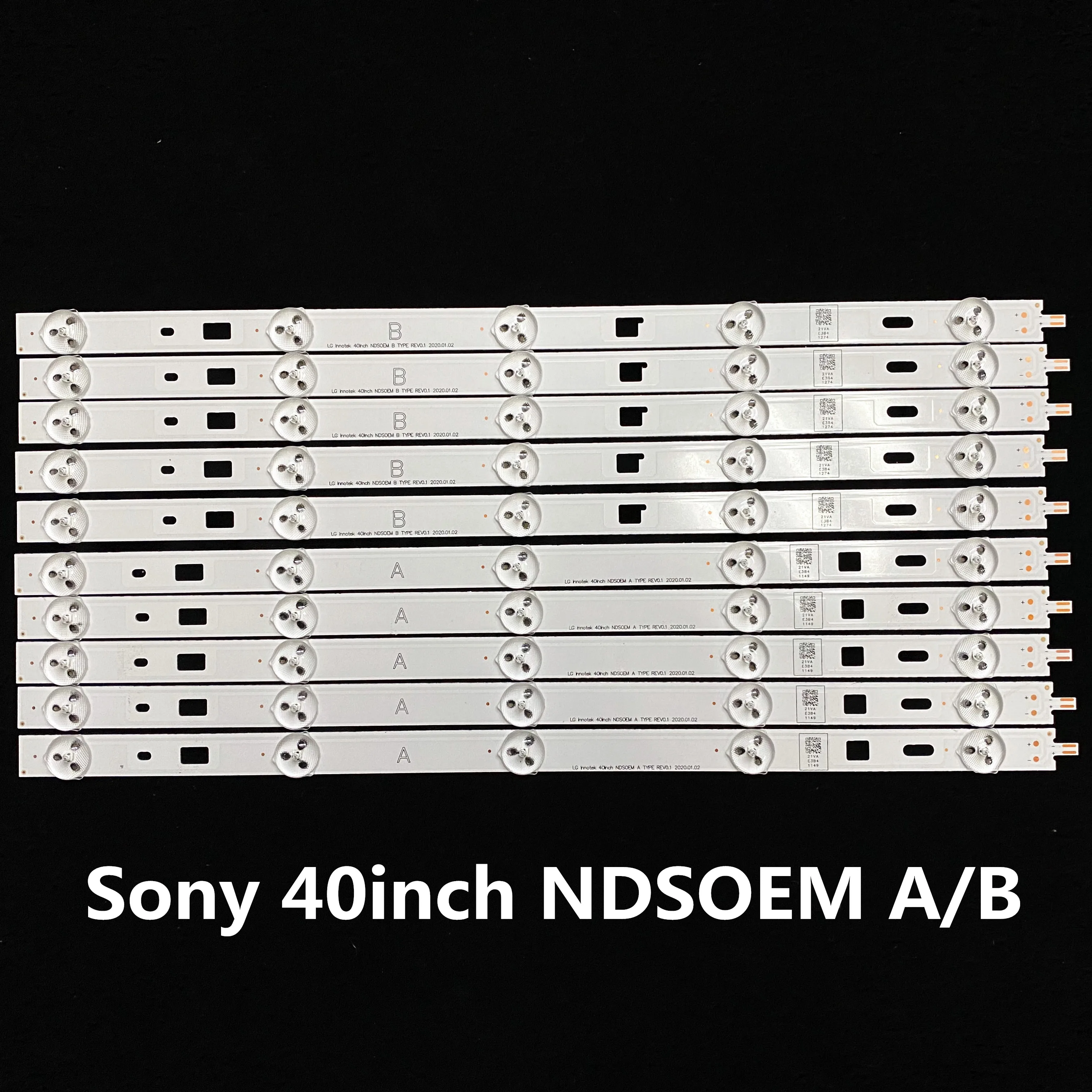 10 шт. (5А + 5B) Sony светодиодный фонарь 5 ламп для 40 дюймов NDSOEM A/B Тип REV0.1 | Лампы и