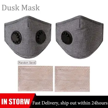 

Antiviral Sport Dust Face Mask With2 Valve & 2 Filter Activated Carbon PM 2.5 Anti-Pollution Running Cycling Mask For Adult